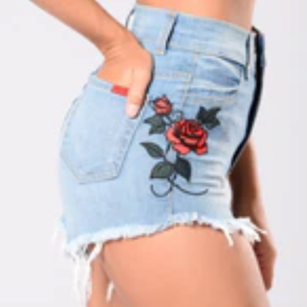 Very High Waist Jean Shorts